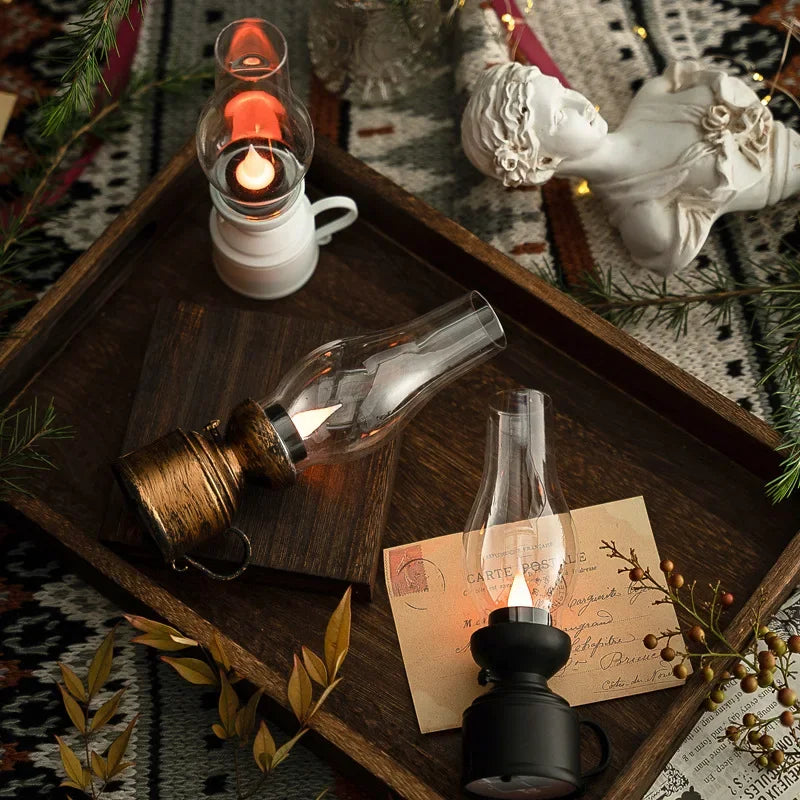 AldenGlow Electronic Retro Oil Lamp For Home Decor Accent