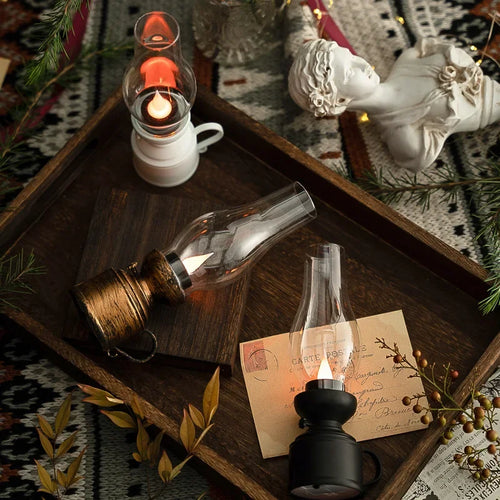AldenGlow Electronic Retro Oil Lamp For Home Decor Accent