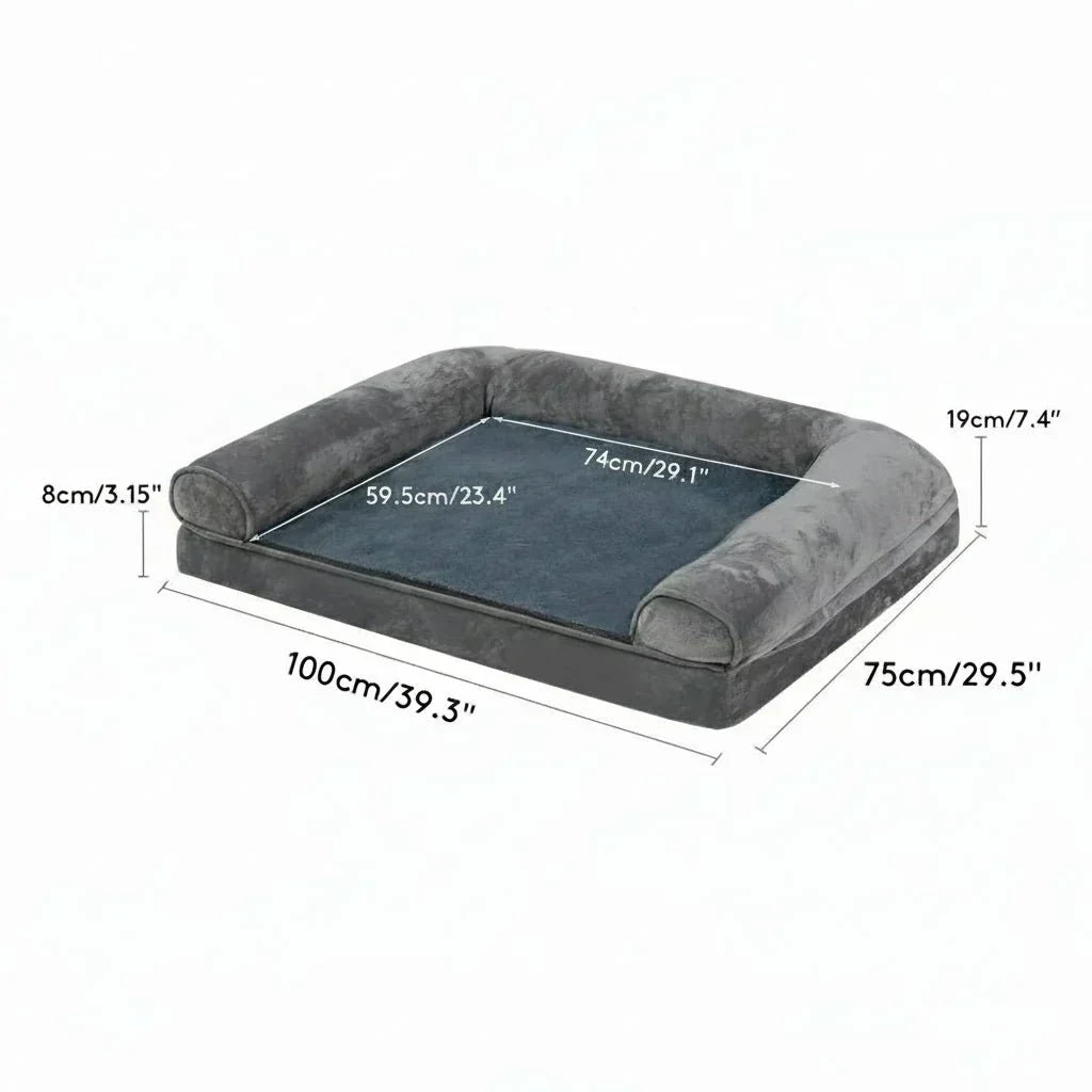 CalmNest Orthopedic Memory Foam Dog Bed — Water Repellent Cover, Plush Comfort