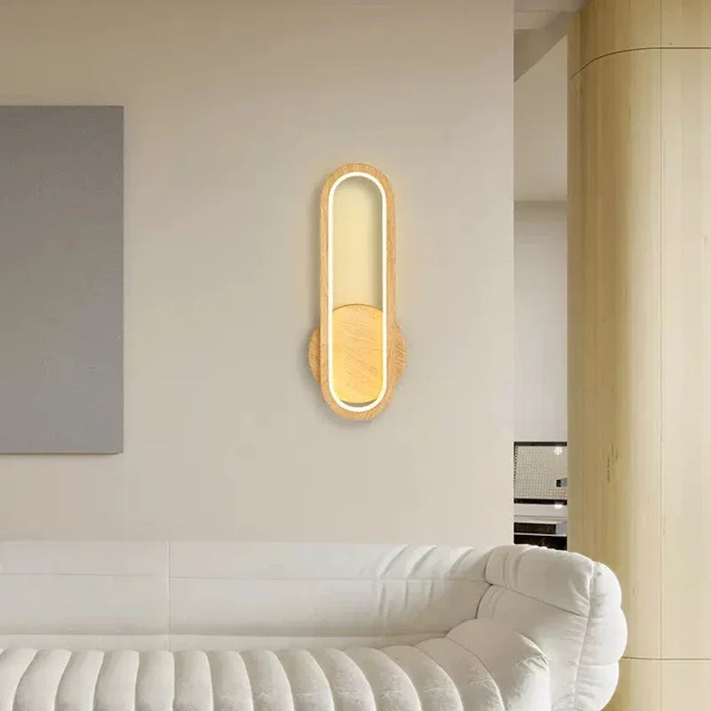 Fernwood Wall Lamp | Wooden LED Glow for Natural Accent