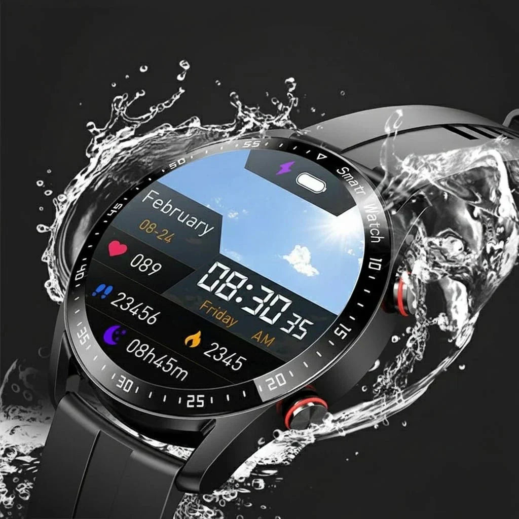 PulseNova Premium Men's Smartwatch — ECG Monitor, PPG Sensor, Call Function
