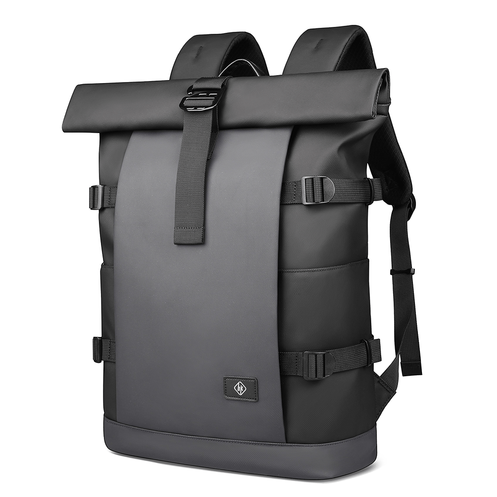 TrailNova Expandable Outdoor Backpack — Laptop Compartment, Roll-Top Closure, Large Capacity