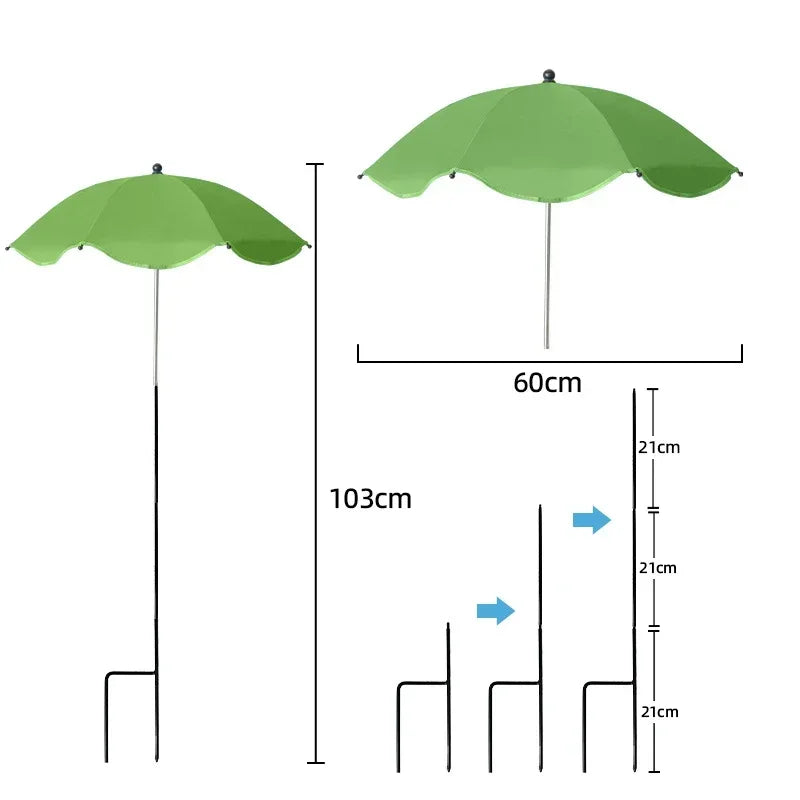 Pantalla protectora para plantas - Cubierta UV ajustable, estaca para suelo, Ø 60 cm