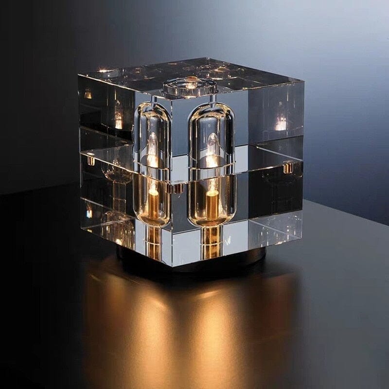 AstraLume Nordic Crystal Desk Lamp with LED Light Accent