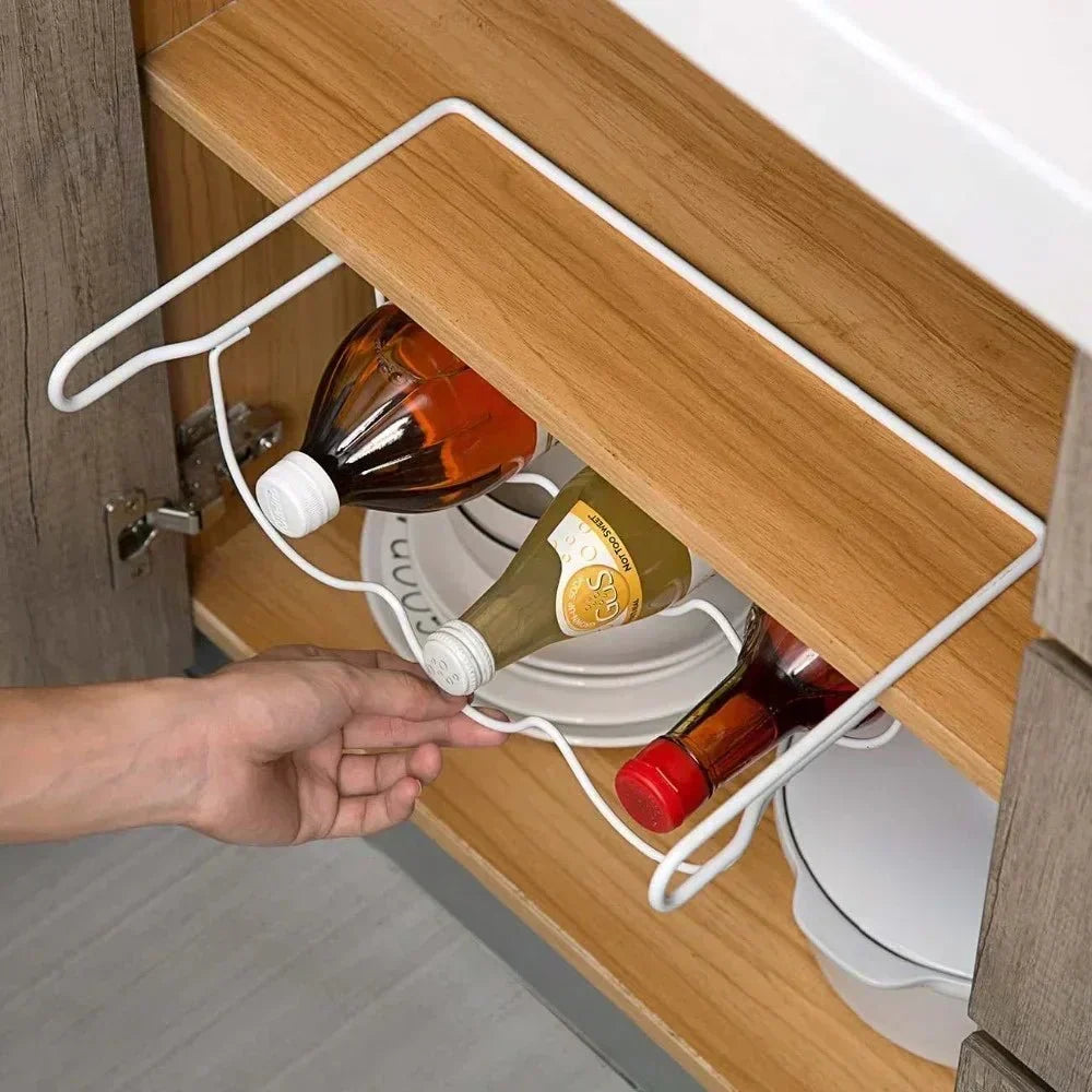 SpinShelf Gravity-Fed Rolling Bottle Rack — Horizontal Beverage Cradle