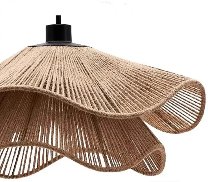 Solari Cove Jute Pendant Light for Boho Rustic Decor