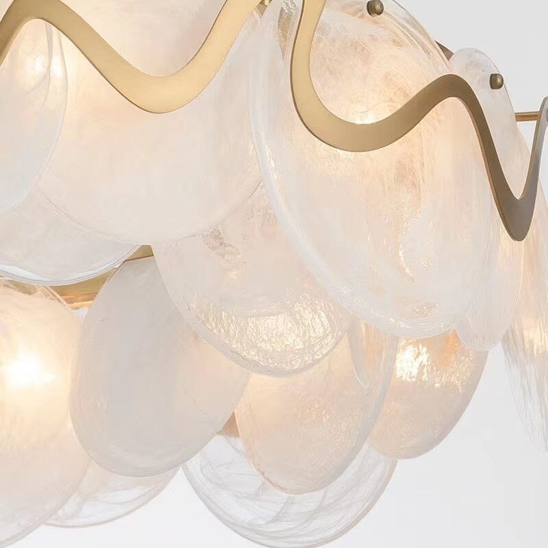 Cirrus Cloud Pendant Light with Gold Glass Lampshade