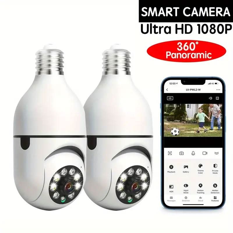 AstraGuard 360-Degree Pan & Tilt Security Camera — Night Vision, Full-Sphere Surveillance