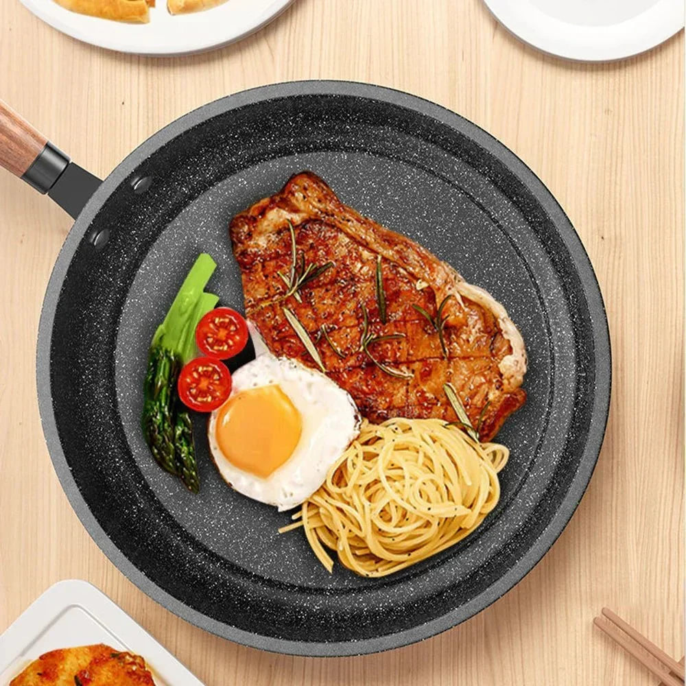 NexaStone Padella antiaderente in pietra Maifan da 30 Cm — Coperchio incluso, compatibile con fornelli a gas e a induzione
