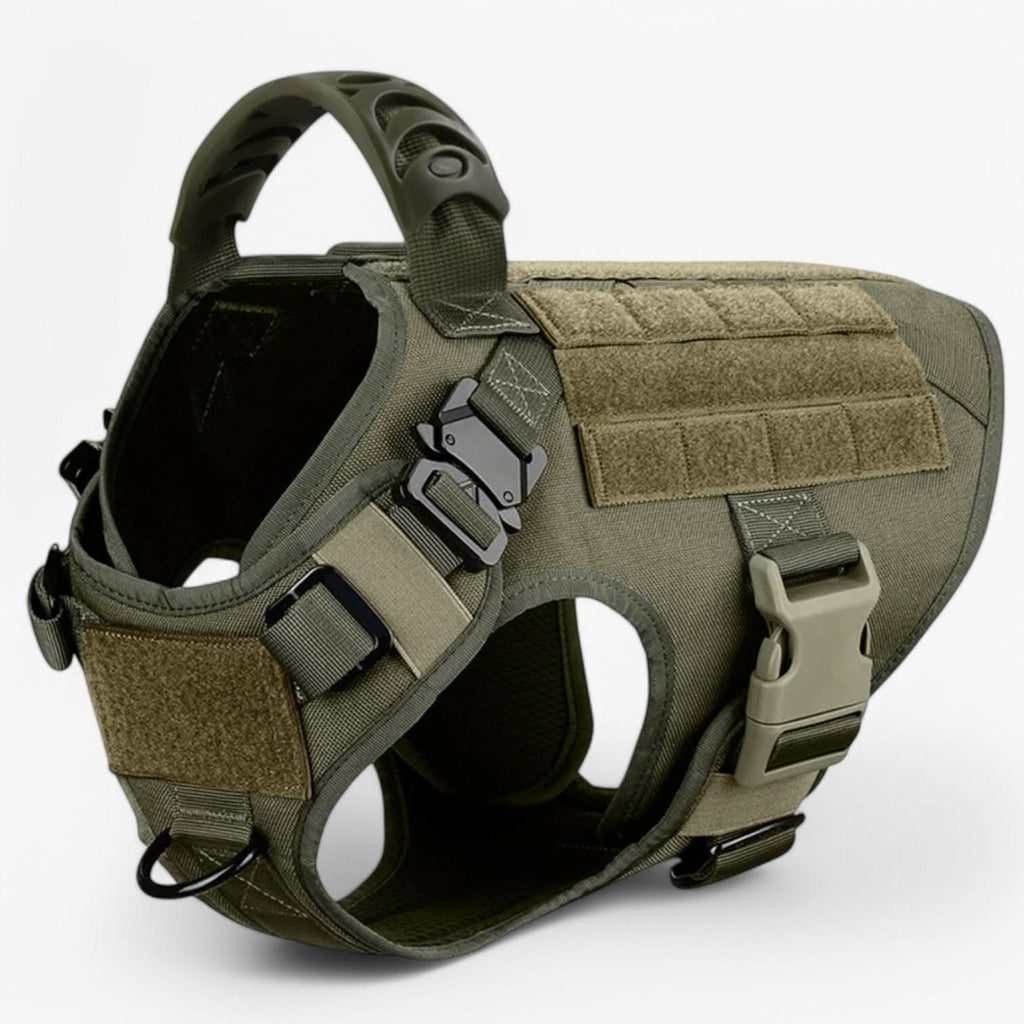 IronHound hundesele - robust komfortdesign, integreret øvre håndtag, aflastning af luftrøret