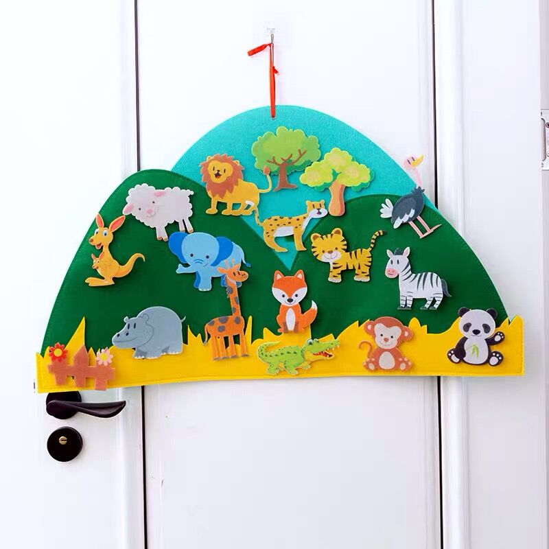 Interactieve vilten dierenversiering voor kinderen — creatief speelplezier