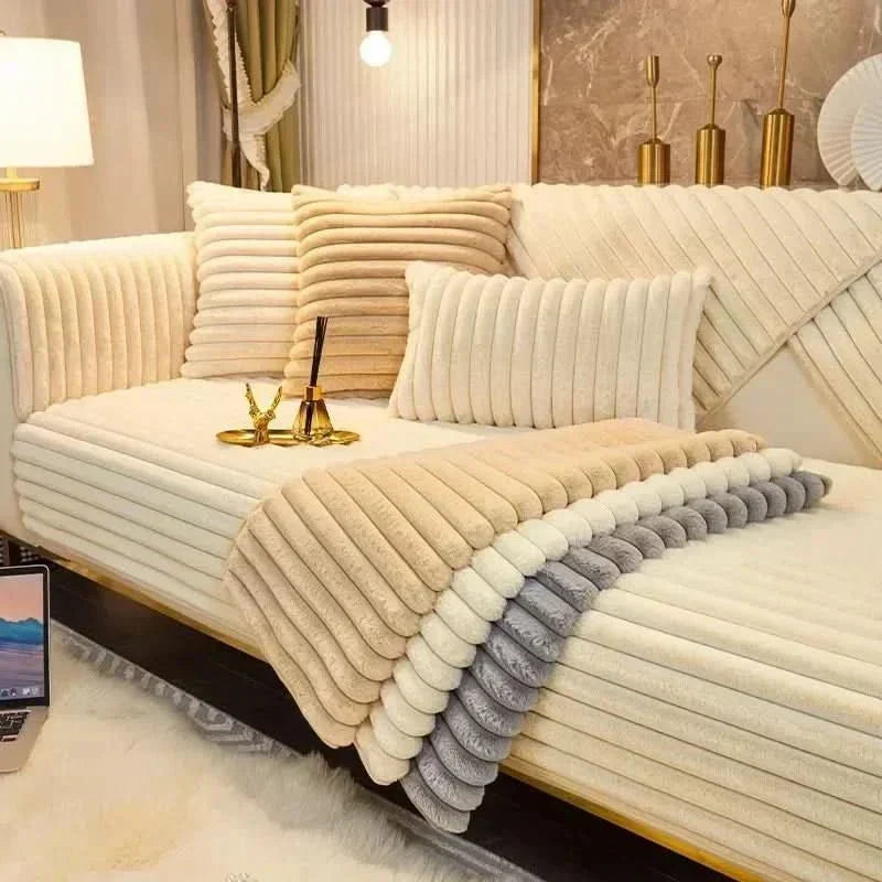 NovaGuard Polyester Sofa Cover — Waterproof Surface and Non-Slip Backing