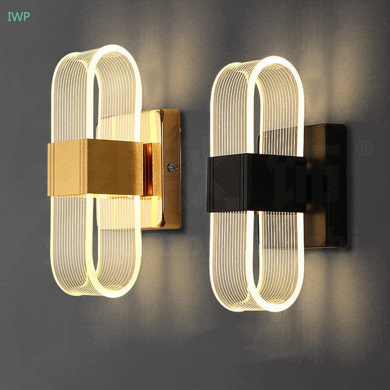Luxury Acrylic LED Wall Lamp With Aluminum and Iron Accents