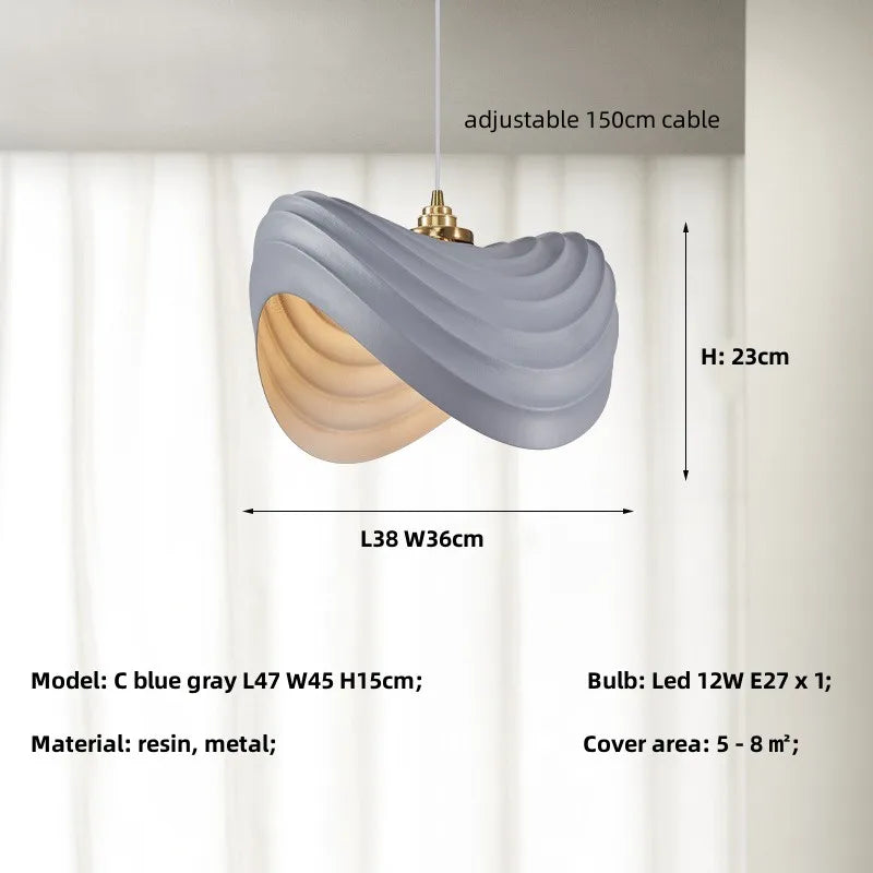 SylvaLumen Resin LED Pendant Light In Wabi Sabi Style Dimmable