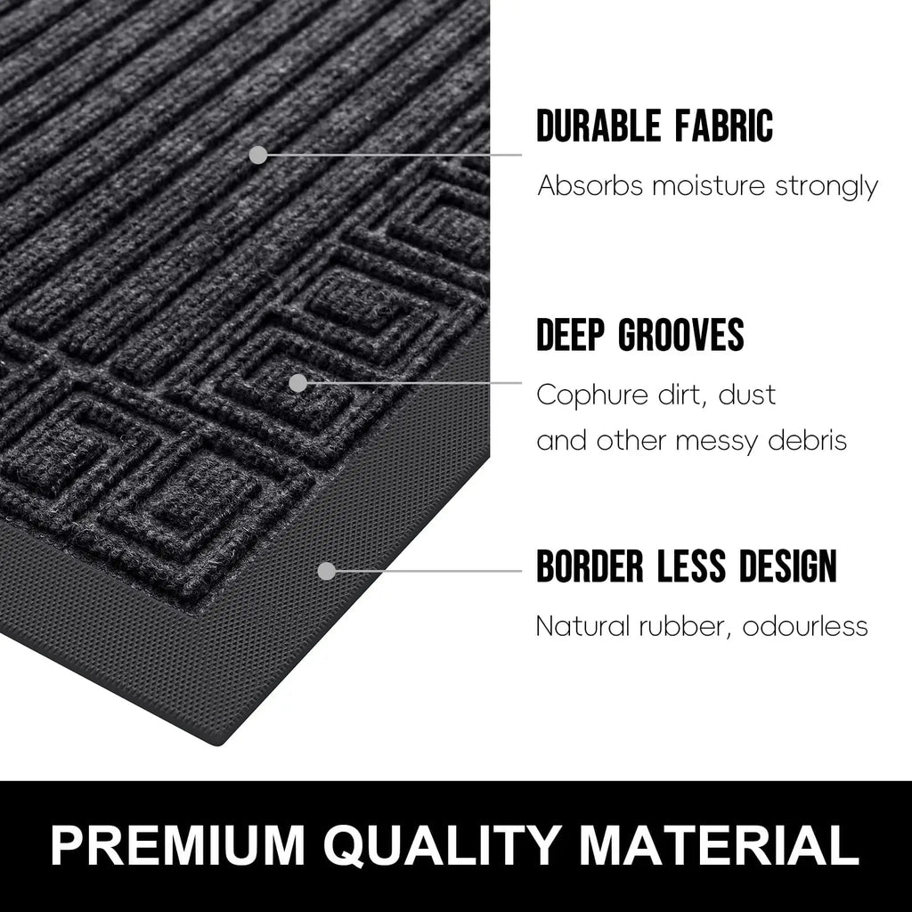 Architectural Ribbed Border Entry Rug | Ventumra
