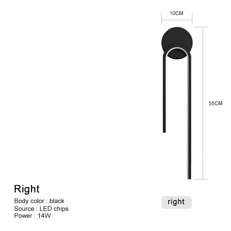 Aurelia Noir Gold LED Wall Lamp For Modern Spaces And Homes