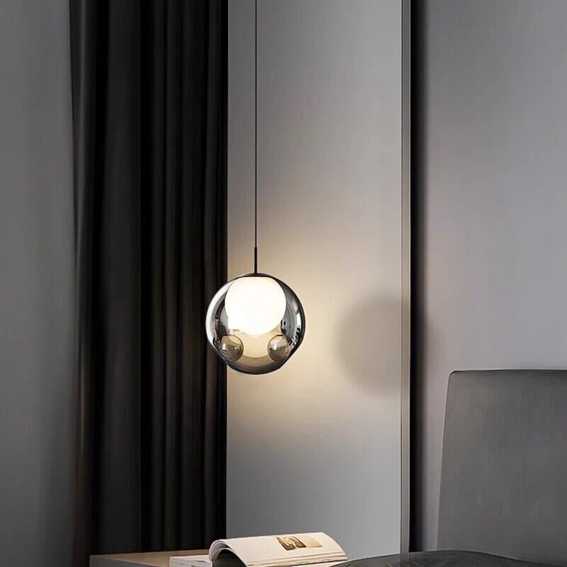 Aurelia Copper Glass LED Deluxe Pendant Light Fixture