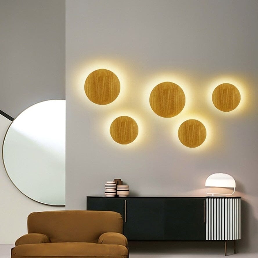 Elora Oval Wooden LED Wall Lamp for Rooms and Hallways