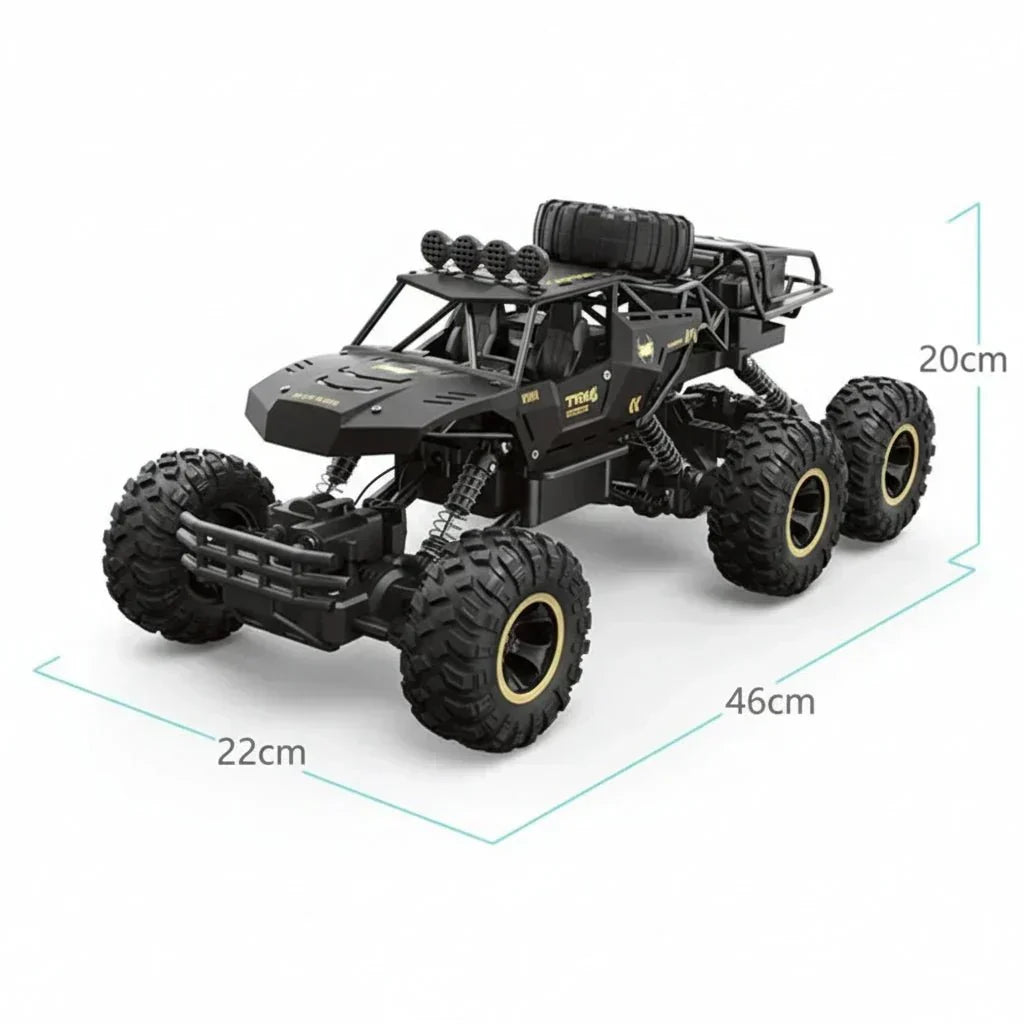 TrailRover 6WD Remote-Controlled Monster Truck — Direct Wheel Traction, Flexible Spring Suspension