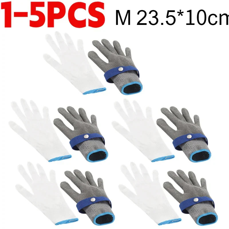 Stainless Steel Cut-Resistant Gloves — Maximum Hand Protection