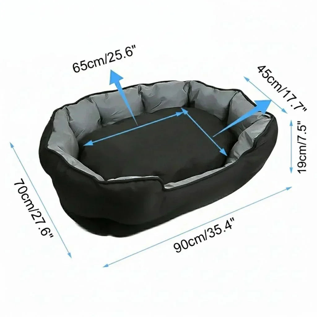 PawNest Cozy Washable Basket Dog Bed — Orthopedic Foam Support
