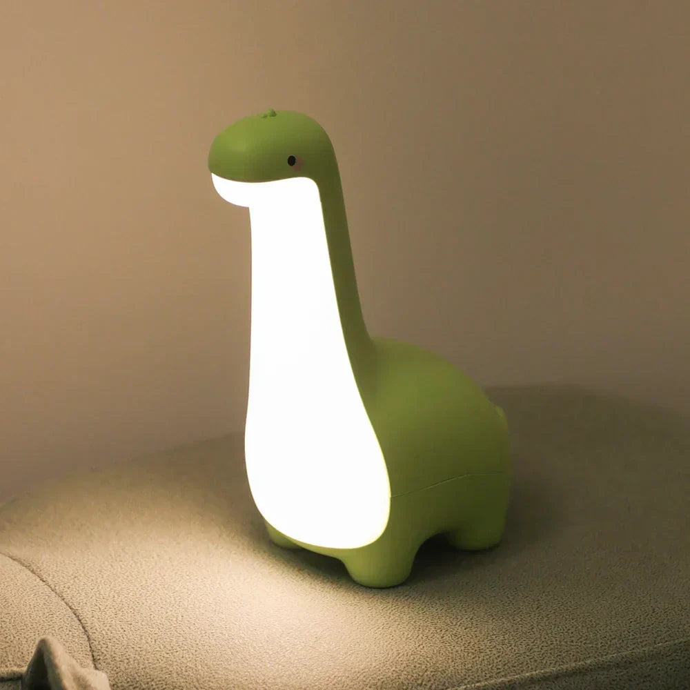 Veioză de noapte drăguță cu dinozaur — design imaginativ, lumină difuză