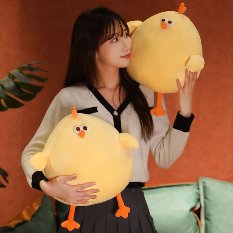 CloudCuddle Giant Plush Chick — Oversized Stuffed Bird, Resilient Inner Filling