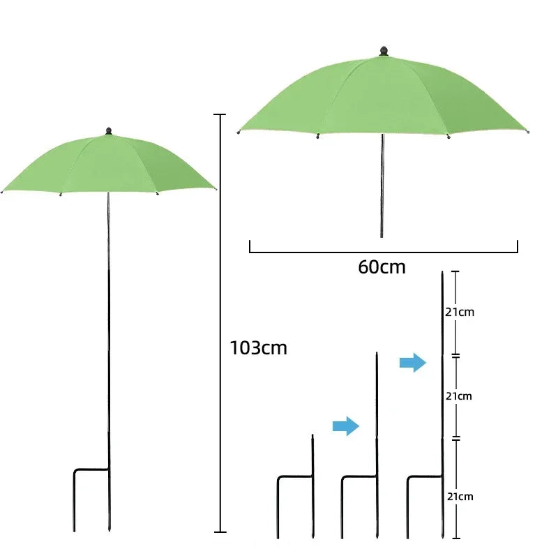 Pantalla protectora para plantas - Cubierta UV ajustable, estaca para suelo, Ø 60 cm
