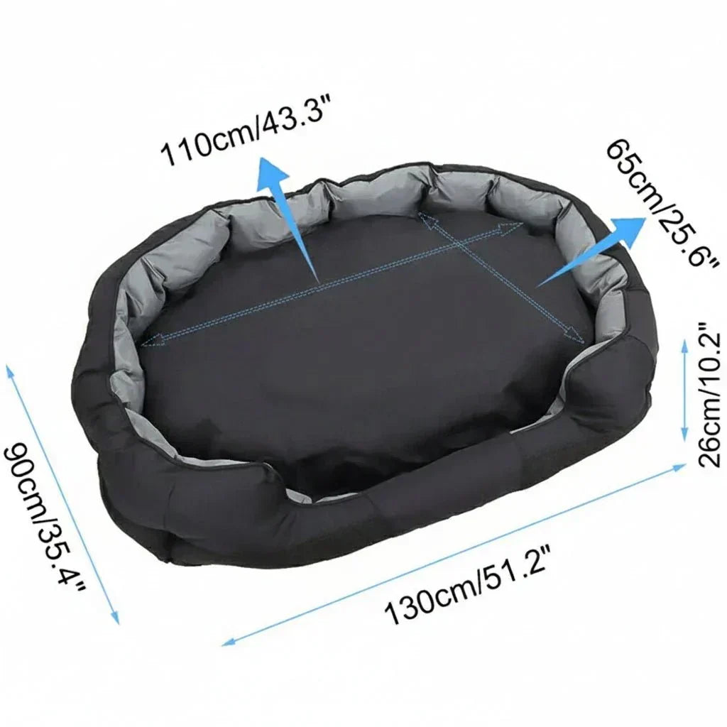 PawNest Cozy Washable Basket Dog Bed — Orthopedic Foam Support