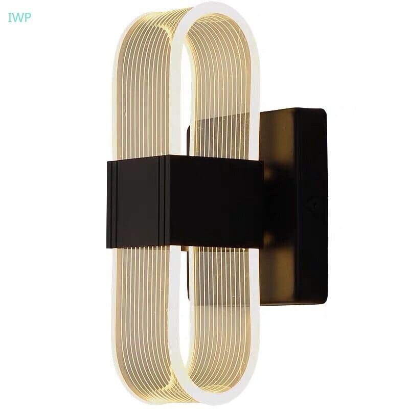 Luxury Acrylic LED Wall Lamp With Aluminum and Iron Accents