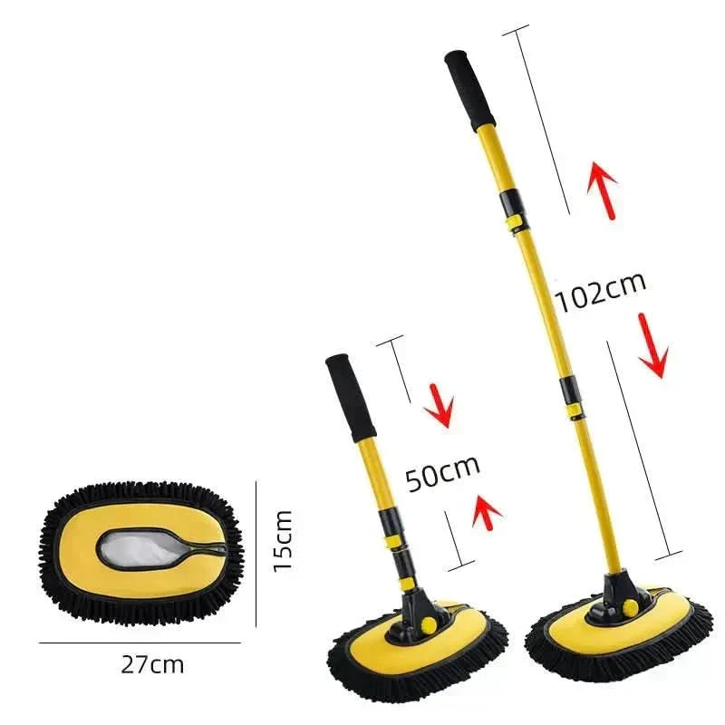 AeroSweep Pro Telescopic Chenille Car Wash Mop — Thick-Pile Cleaning Brush