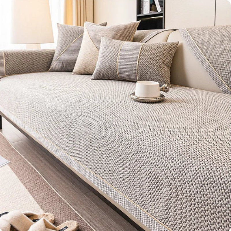 TerraWeave Non-Slip Cotton Linen Sofa Cover