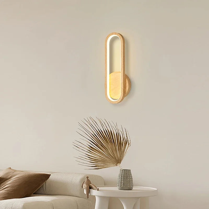 Fernwood Wall Lamp | Wooden LED Glow for Natural Accent