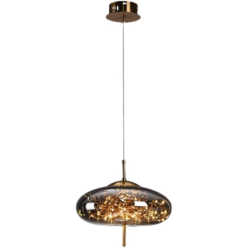 Lyra Nordic Vintage Glass Stone And Steel Pendant Lights Chrome Finish