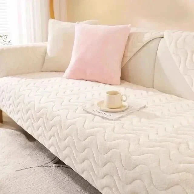 NovaGuard Polyester Sofa Cover — Waterproof Surface and Non-Slip Backing