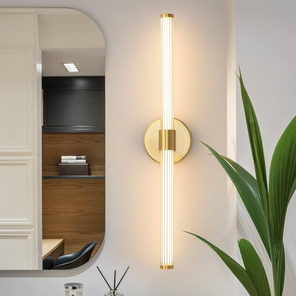 Aurora Crown Gold Wall Lamp with Acrylic Shade Finish