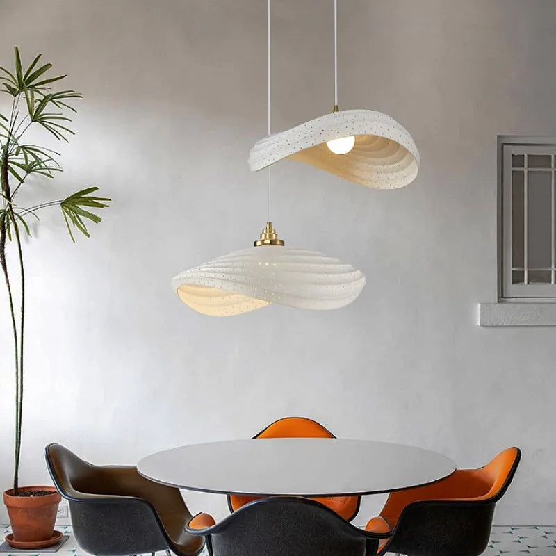 SylvaLumen Resin LED Pendant Light In Wabi Sabi Style Dimmable