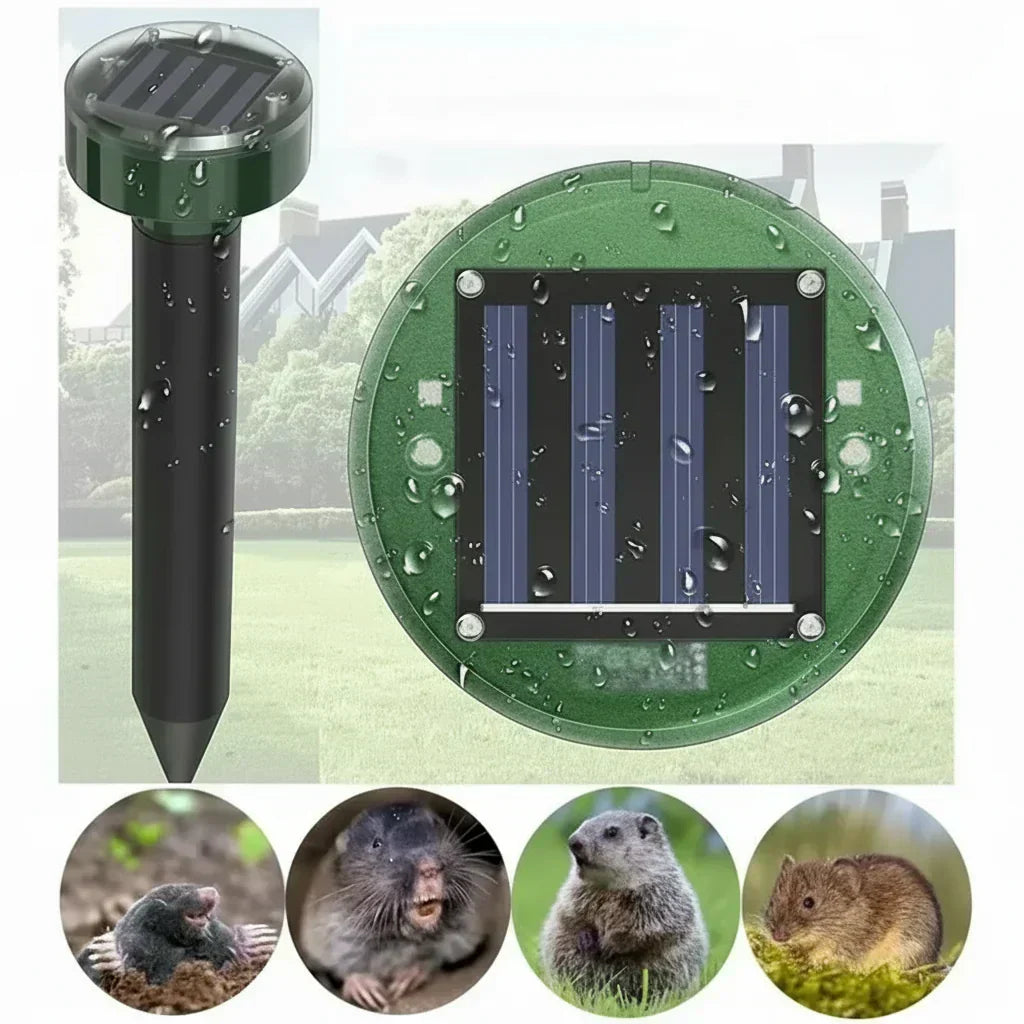 SonicGuard Ultrasonic Animal Repeller — 25 kHz Wave, Blue Flash Lamp