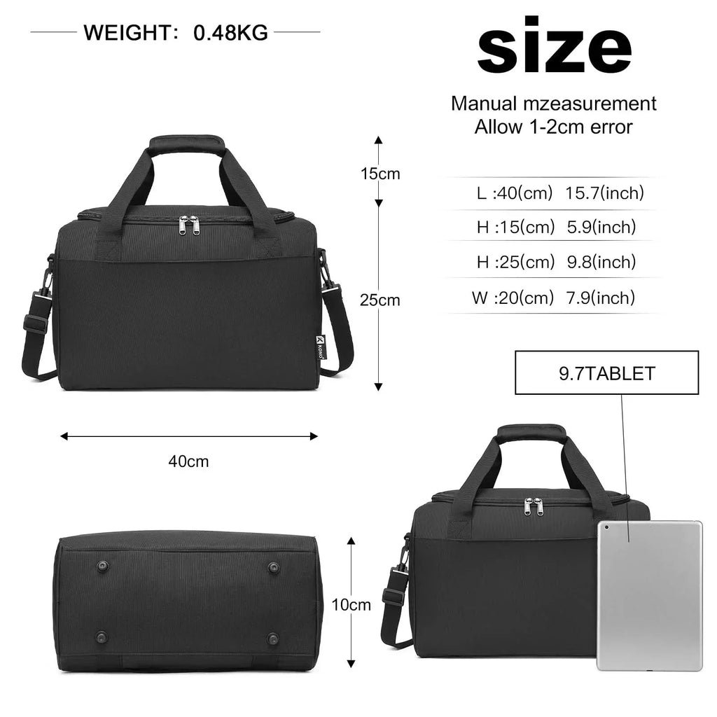 Geantă de mână pentru avion AeroCarry — 40 x 20 x 25 cm, compatibilă cu Ryanair