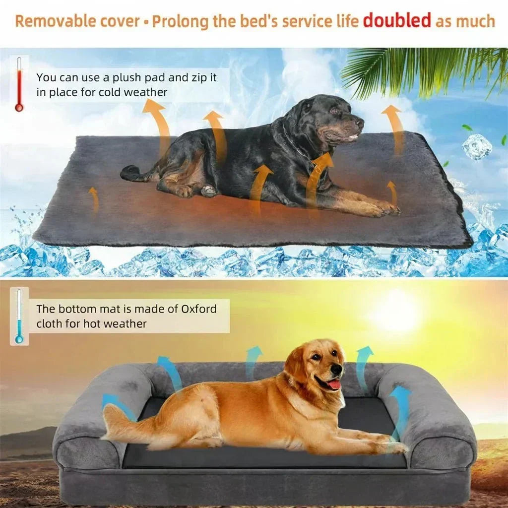 CalmNest Orthopedic Memory Foam Dog Bed — Water Repellent Cover, Plush Comfort