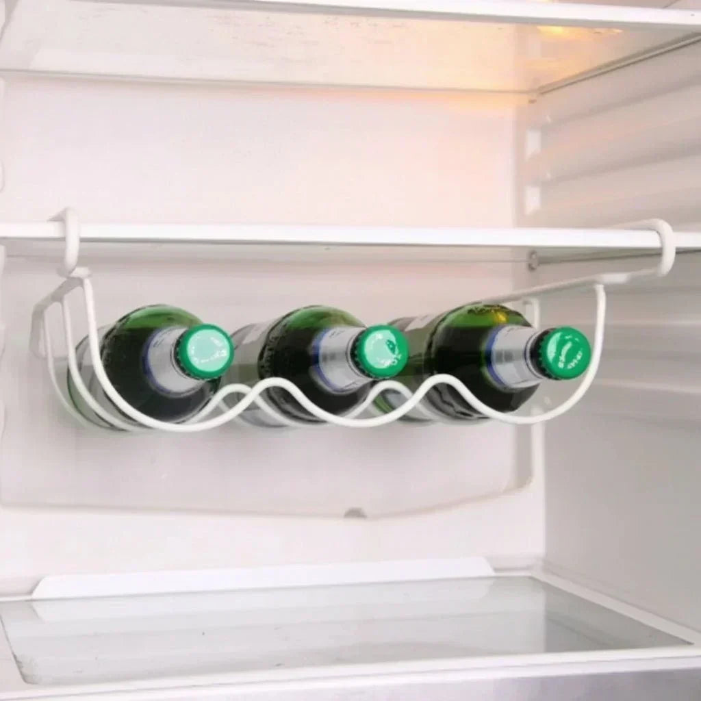 SpinShelf Gravity-Fed Rolling Bottle Rack — Horizontal Beverage Cradle