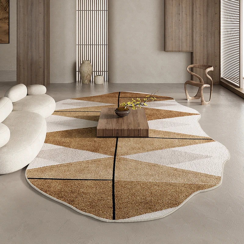 Covor abstract cu model patchwork și contur | Ventumra