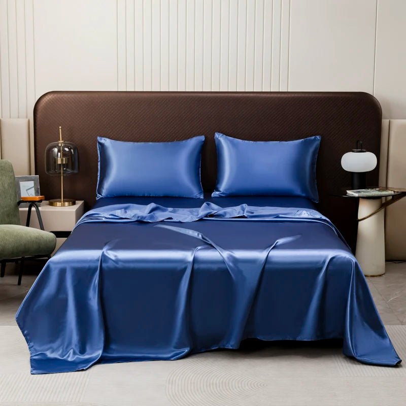 LunaCool seidiges kühlendes Satin-Bettwäsche-Set – atmungsaktiver Komfort