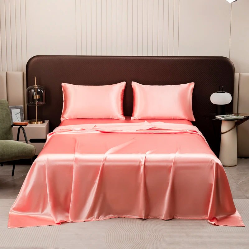 LunaCool seidiges kühlendes Satin-Bettwäsche-Set – atmungsaktiver Komfort