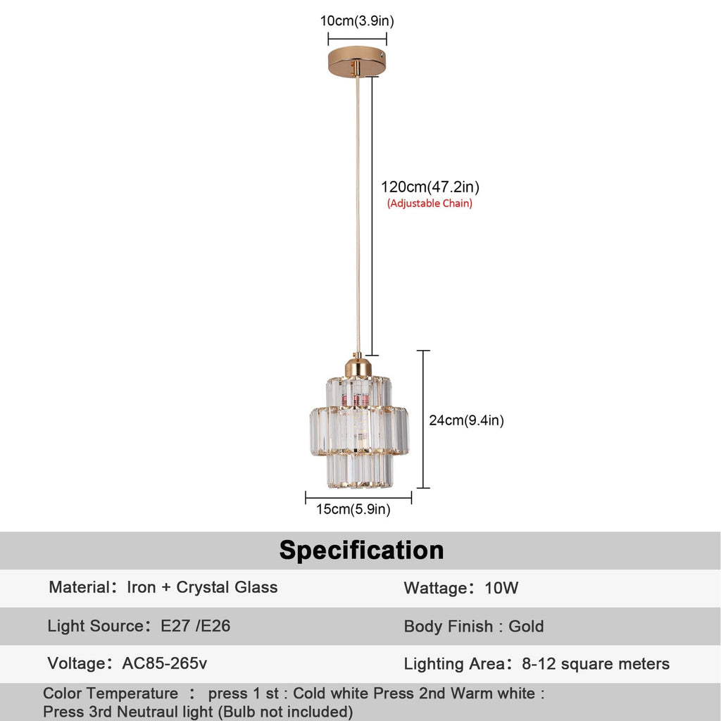 Lyra Crystal Pendants for Modern Interiors in Black or Gold
