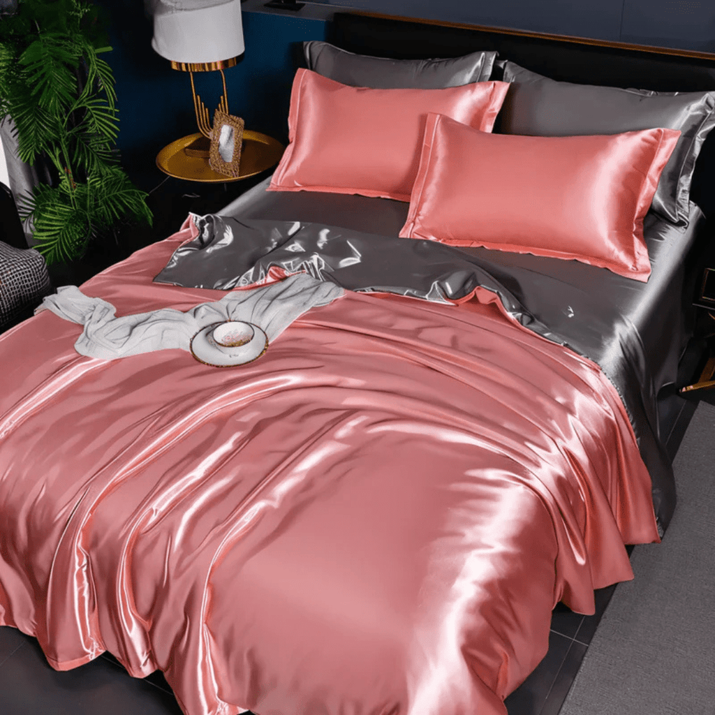 SilkNest Luxurious Silk Bedding Set — Cooling Woven Texture