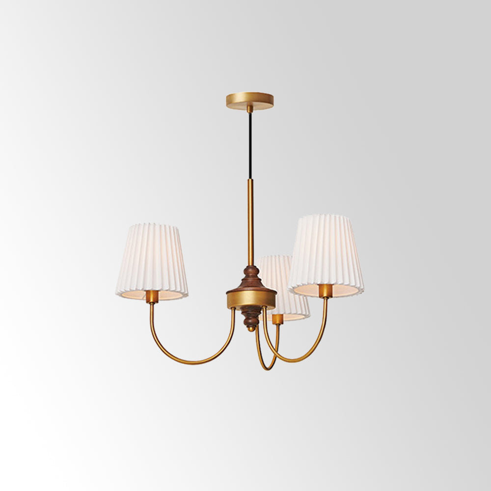 Silva Modern Retro Fabric Chandelier, White/Green | ventumra