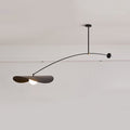 Arisha Minimalist Lotus Leaf Shaped Metal Pendant Light, Black/Gold | ventumra