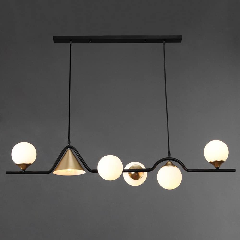 Arisha Modern LED Pendant Light Black/Gold Glass Living Room/Bedroom | ventumra