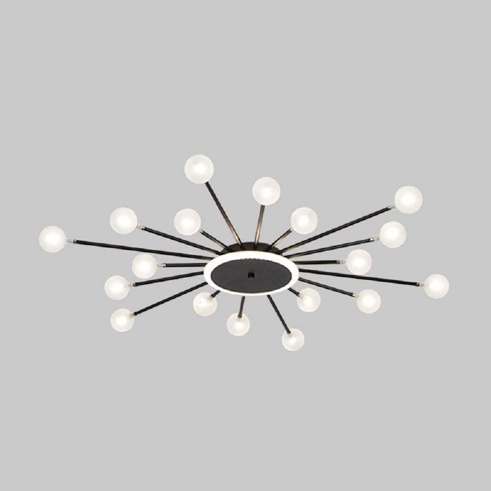 Arisha Nordic LED Flush Mount Ceiling Light Gold/Black Metal Living Room - Neutralighting